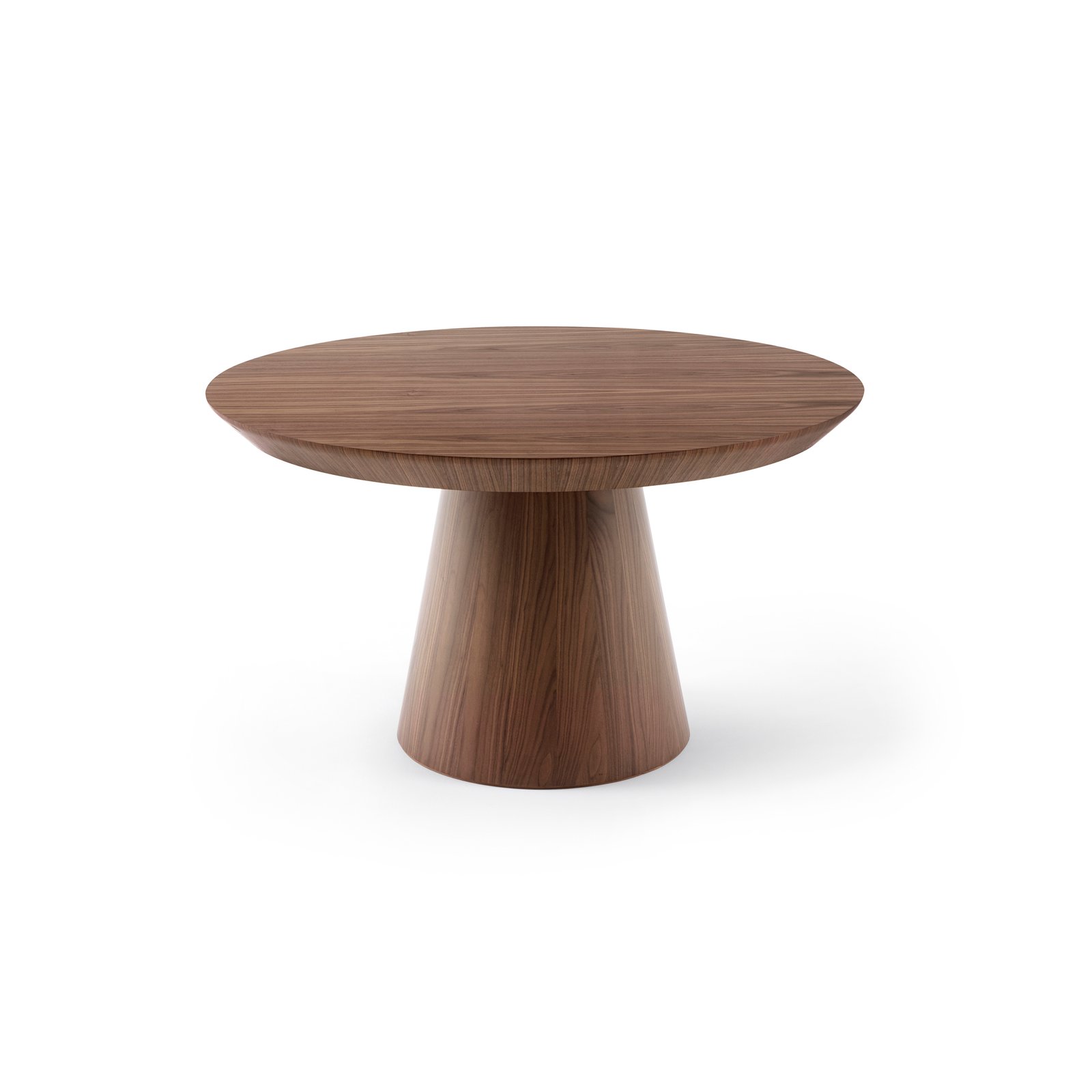 MONACO AMERICAN WALNUT Išskleidžiamas Valgomojo Stalas Ø130x77 (+48*2)