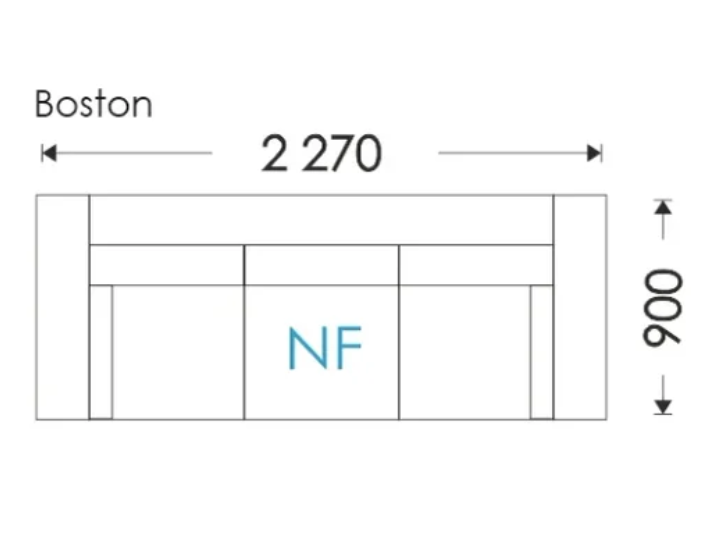 Boston sofa (3 vietų)