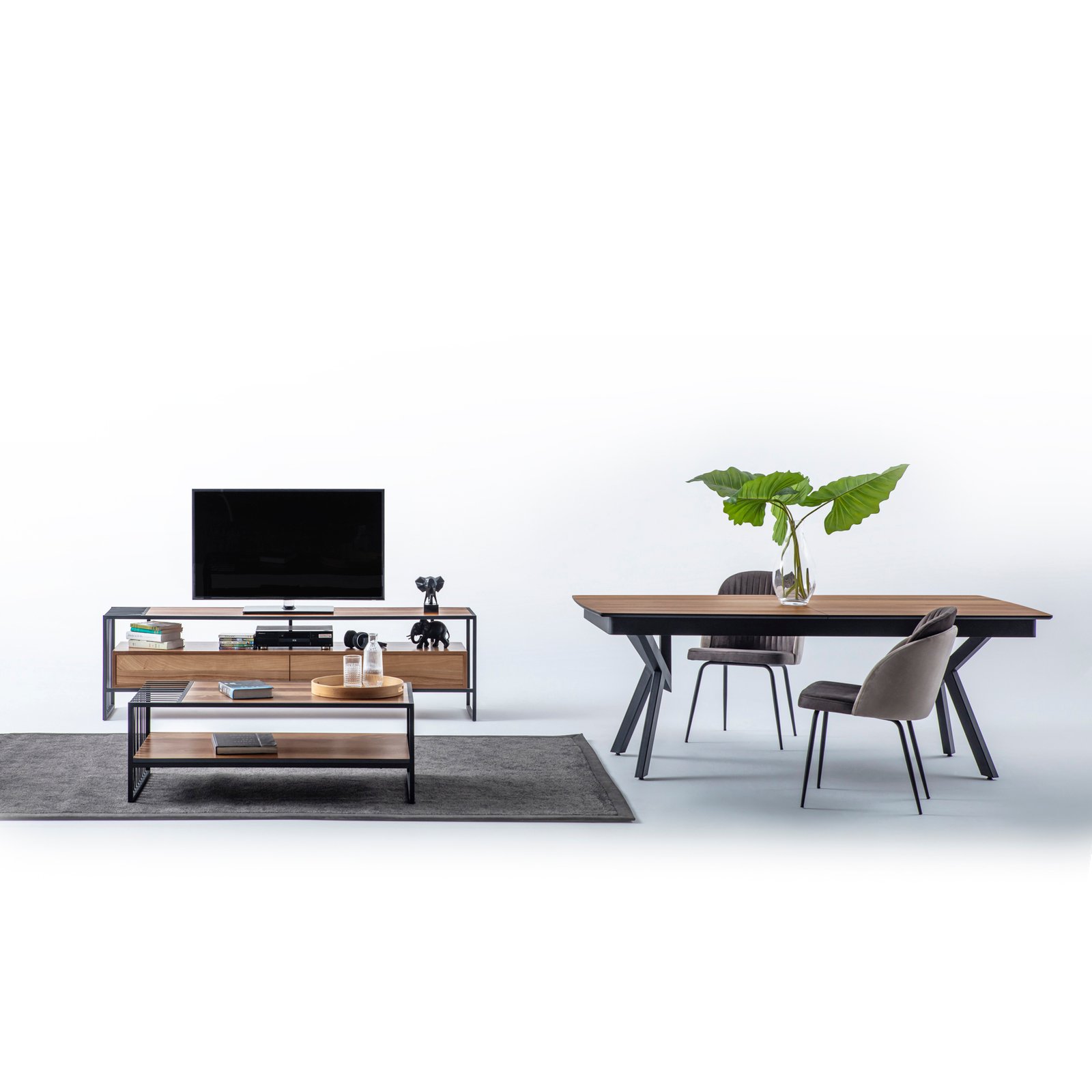 ROMA Išskleidžiamas Valgomojo Stalas 206x103x77 (+45*2) - Image 7