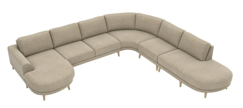 Flores LC 25S Round corner 15S Ottomann Nika 01 Natural W20 7