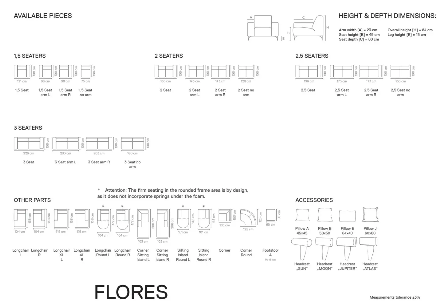 Flores komplektacija