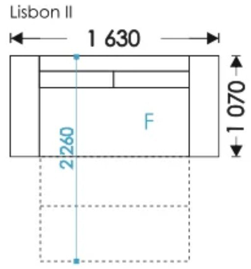Lisbon ІІ sofa (2 vietų)