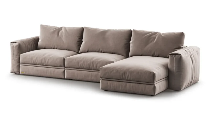 DALLAS Kampas dešininis, su miegamuoju mechanizmu, pilkas