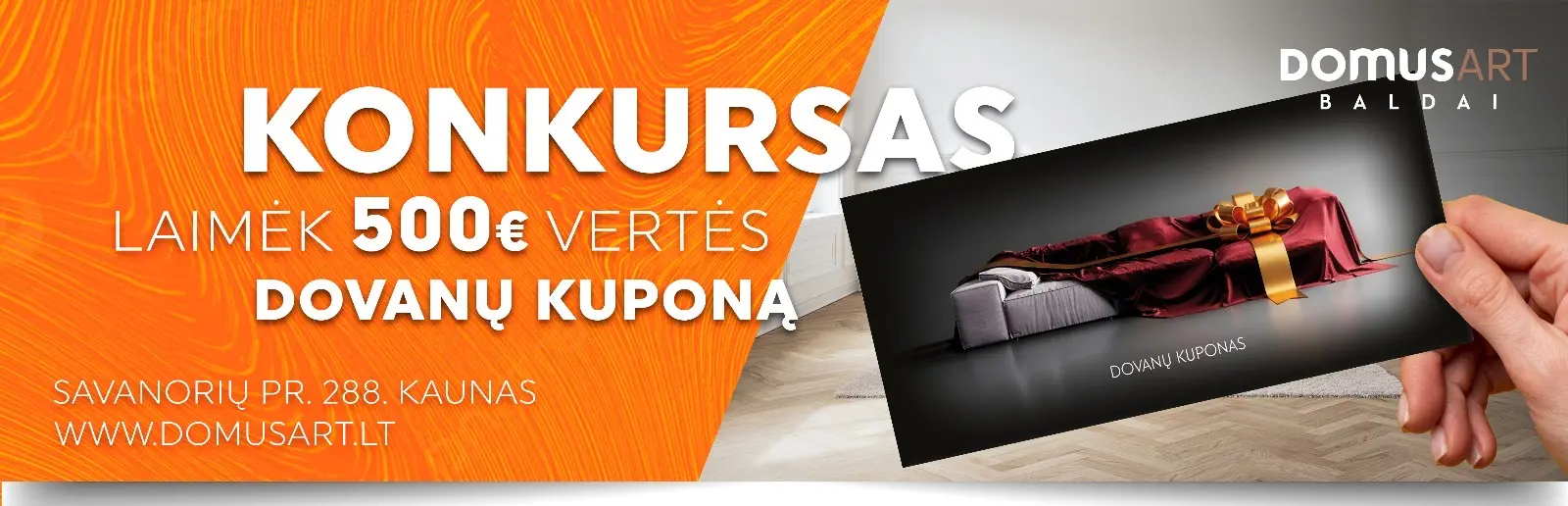 Konkursas laimėk 500eur dovanų kuponą