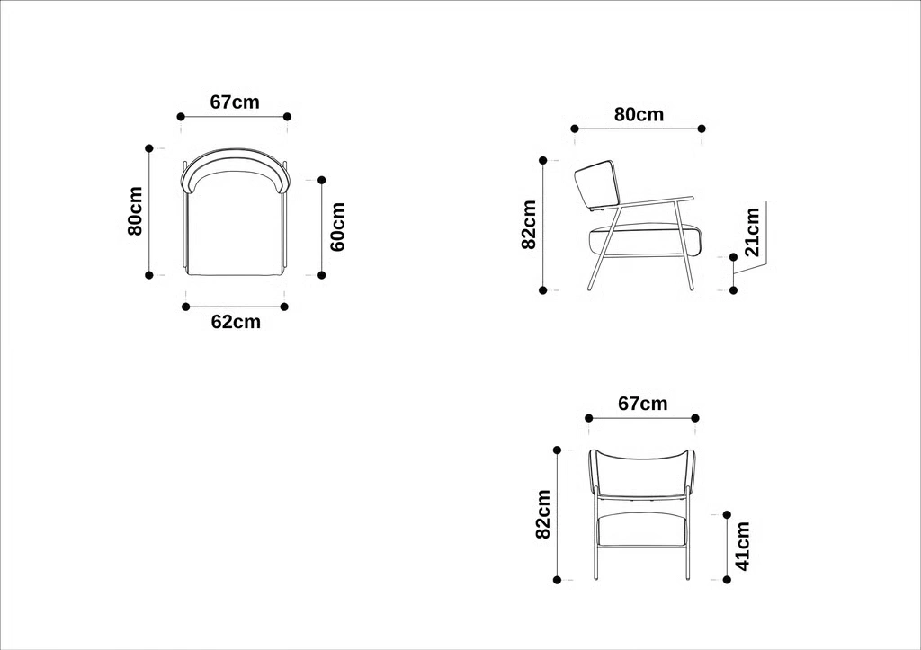 Krėslas ZL425 67 I 80 I 82cm