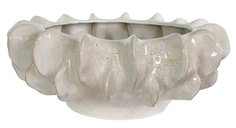 Ceramic pot with lobes d38;h16cm