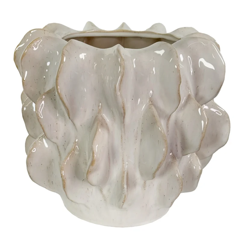 Ceramic pot with lobes d38;h16cm