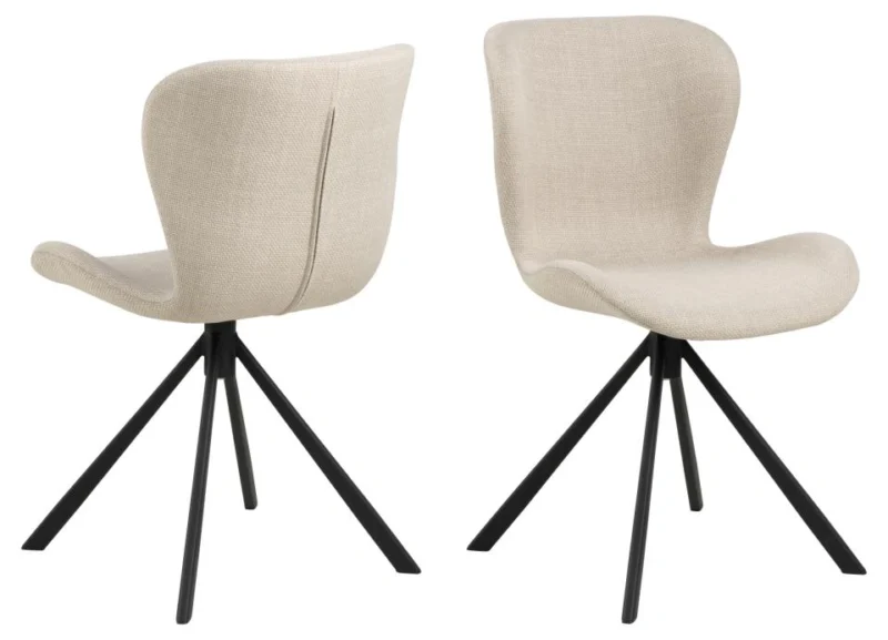 Batilda -A1 dining chair, Basel fabric beige 24,