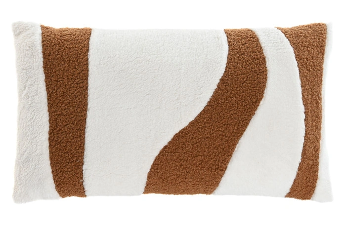 CUSHION POLYESTER 50X8X30 380 GRS PATCHWORK WHITE